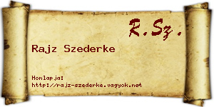 Rajz Szederke névjegykártya